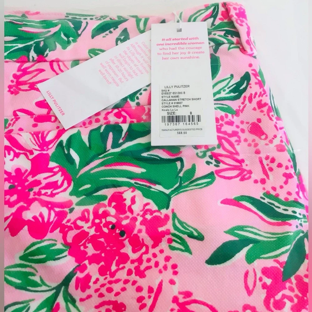 Lilly Pulitzer Callahan 5” Shorts-Conch Shell Pink NEW - Picture 12 of 12